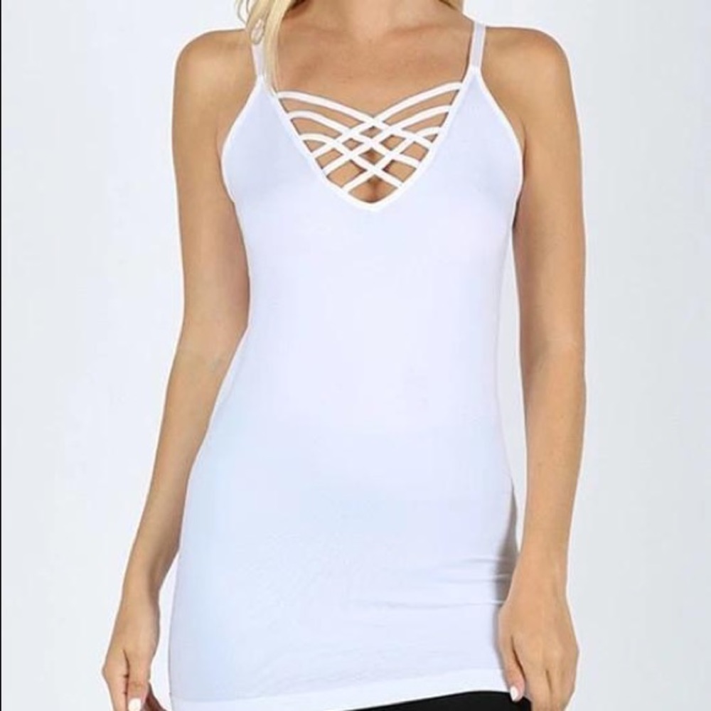3 PACK Seamless adjustable lattice front cami